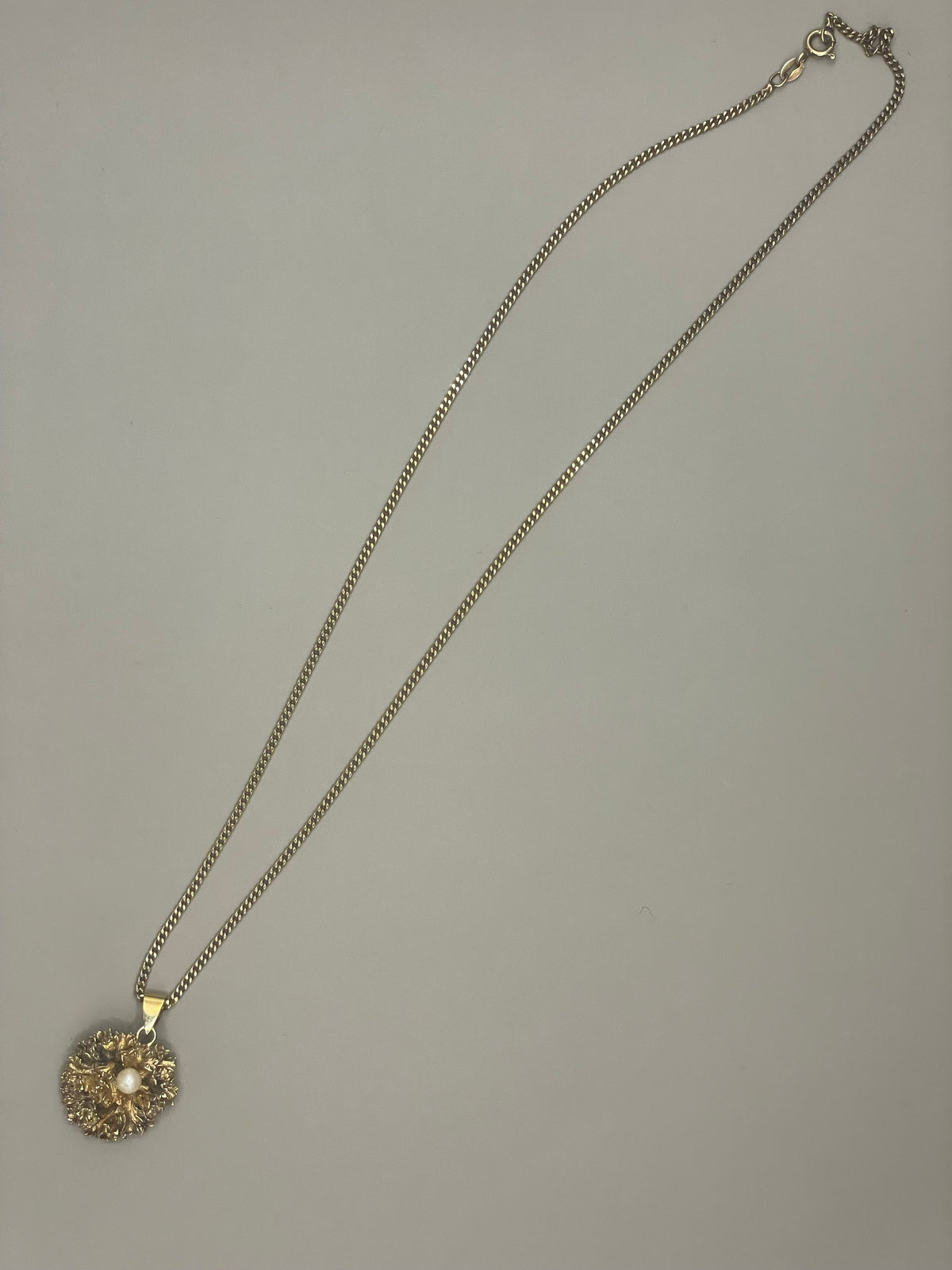 Gold-plated Flora Danica necklace